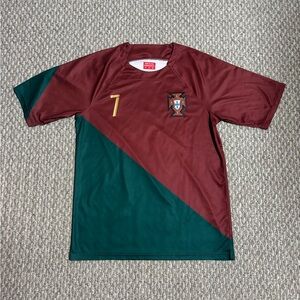 Cristiano Ronaldo Green and Maroon Portugal National Team FIFA Soccer Jersey